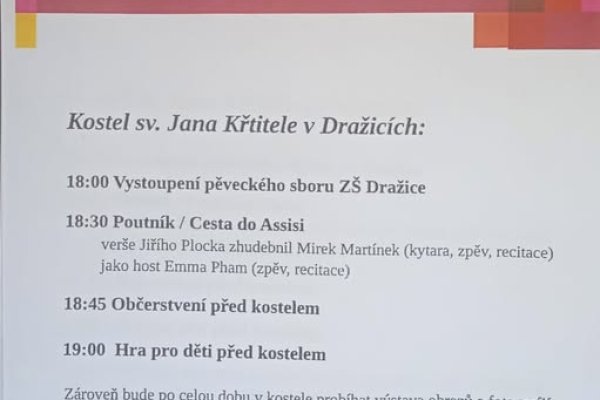 Noc kostelů v Dražicích Noc kostelů v Dražicích