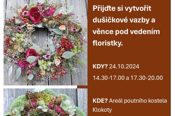 Floristická dílna - výroba dušičkových vazeb