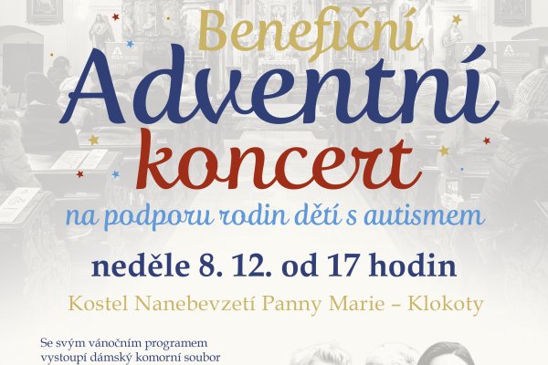 Benefiční adventní koncert na podporu rodin dětí s autismem