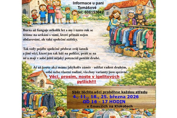 Klokotská burza - neboli šatník pro všechny Klokotská burza - neboli šatník pro všechny