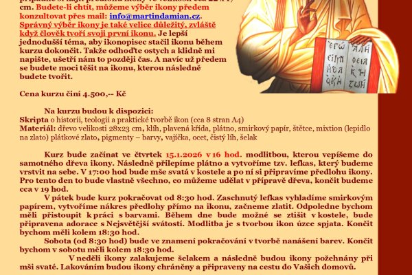 Ikonopisecký kurz Ikonopisecký kurz